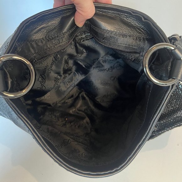 Whiting Davis Black Sequin Handbag Purse - Picture 7 of 8